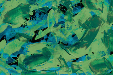 Modern contemporary acrylic background. Colorful texture made with a palette knife. Abstract painting on paper. Mess on the canvas.
