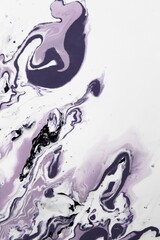 Pink-gray-white marble background. Acrylic paint flows freely and creates an interesting pattern....