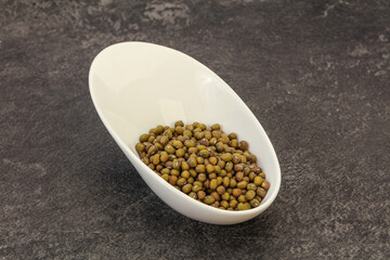Vegetarian cuisine - dry green lentil