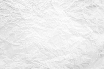 Fototapeta premium White paper sheet texture background with crumpled wrinkled and rough pattern, empty blank paper page material for any design