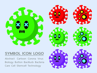 Deadly COVID-19 Corona Virus Symbol Illustration. 2019-nCoV Virus Dangerous Vector