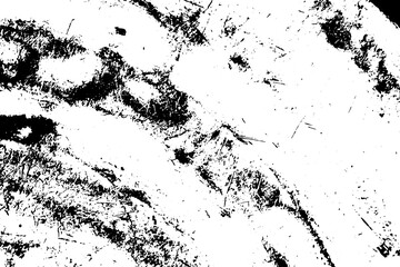 Obraz premium Grunge black texture of curve metal plate on white background (Vector). Use for decoration, aging or old layer