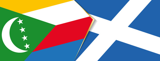 Comoros and Scotland flags, two vector flags.