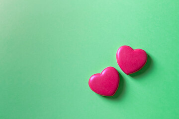 Glazed heart shaped cookies for Valentine's day. Valentine's day treat.