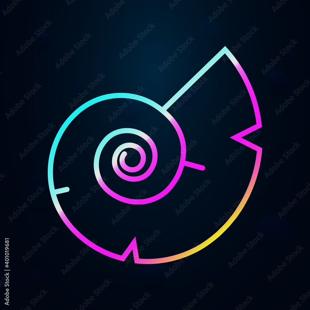 Poster prehistoric nautilus nolan icon. simple thin line, outline vector of prehistoric icons for ui and ux