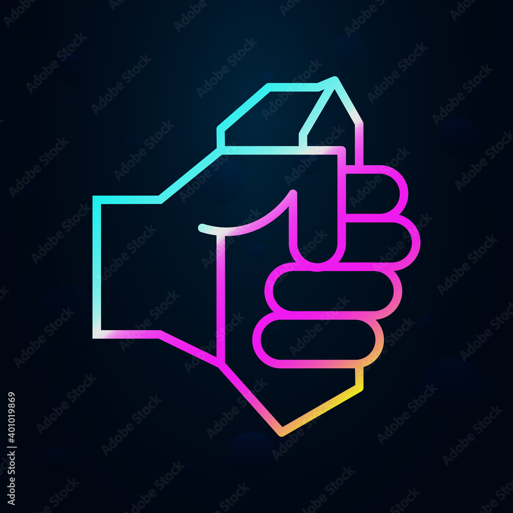 Poster prehistoric hand axe nolan icon. simple thin line, outline vector of prehistoric icons for ui and ux