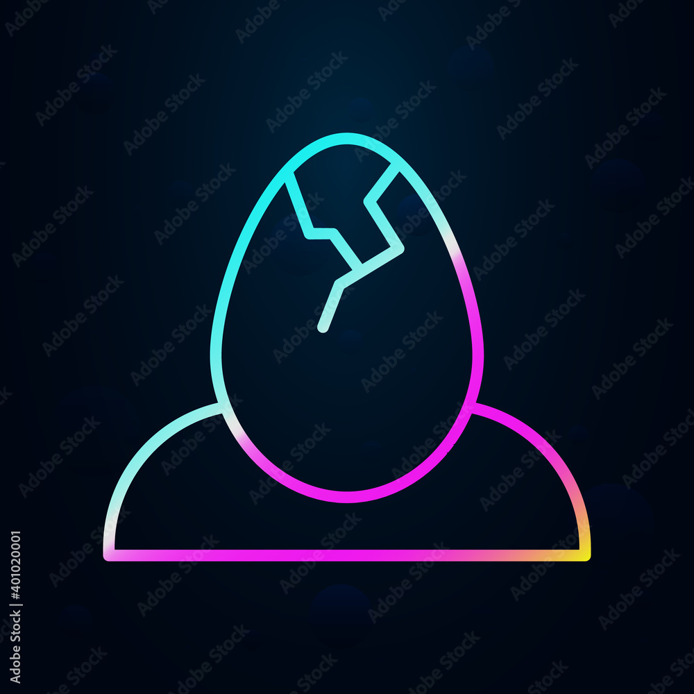 Poster prehistoric eggs nolan icon. simple thin line, outline vector of prehistoric icons for ui and ux, we