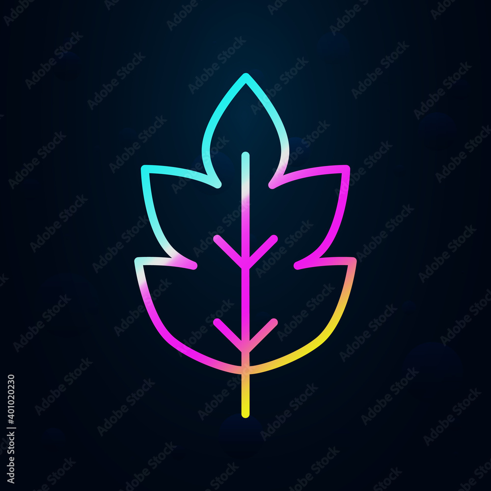 Poster prehistoric leaf nolan icon. simple thin line, outline vector of prehistoric icons for ui and ux, we