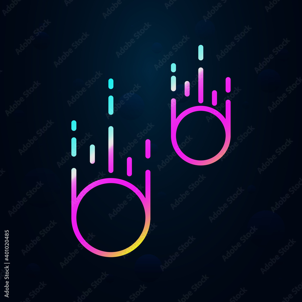 Poster prehistoric meteorite nolan icon. simple thin line, outline vector of prehistoric icons for ui and u
