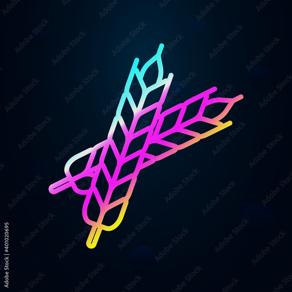 Poster prehistoric wheat nolan icon. simple thin line, outline vector of prehistoric icons for ui and ux, w