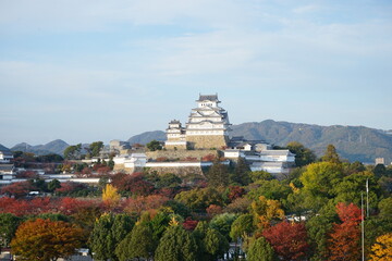 Himeji Castle (Himejijo) in Autumn, Hyogo prefecture, Japan - 姫路城 秋の風景 兵庫県 姫路市 日本	