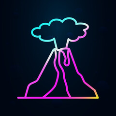 Prehistoric volcano nolan icon. Simple thin line, outline vector of prehistoric icons for ui and ux, website or mobile application