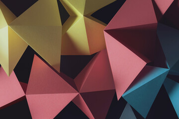 Colorful geometric shapes, abstract background