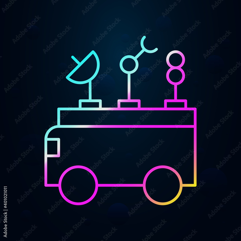 Poster robotic machine satellite technology nolan icon. simple thin line, outline vector of robotisc icons 