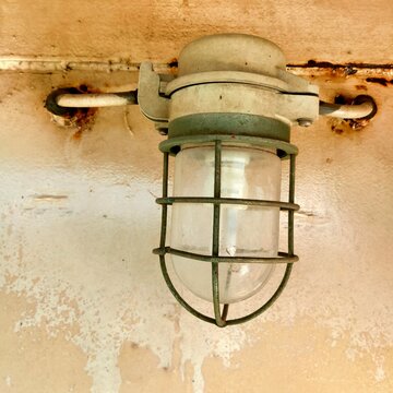 old lamp on the wall