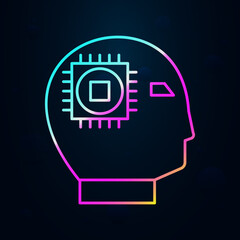 Robotic technology chip nolan icon. Simple thin line, outline vector of robotisc icons for ui and ux, website or mobile application