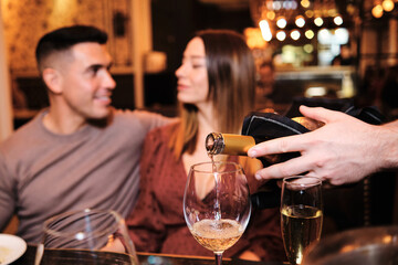 Young couple celebrating valentine's day.