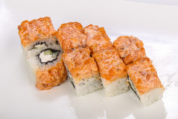 Japanese cuisine - baked roll with fish
