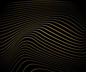 Abstract gold luxurious wave line background - simple texture for your design. gradient background. Modern decoration for websites, posters, banners, EPS10 vector