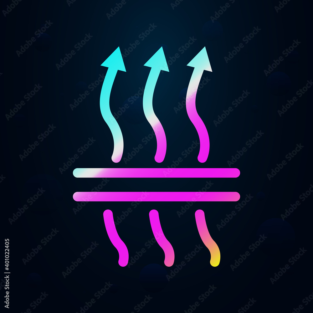 Poster breathable nolan icon. simple thin line, outline vector of raw matterial icons for ui and ux, websit