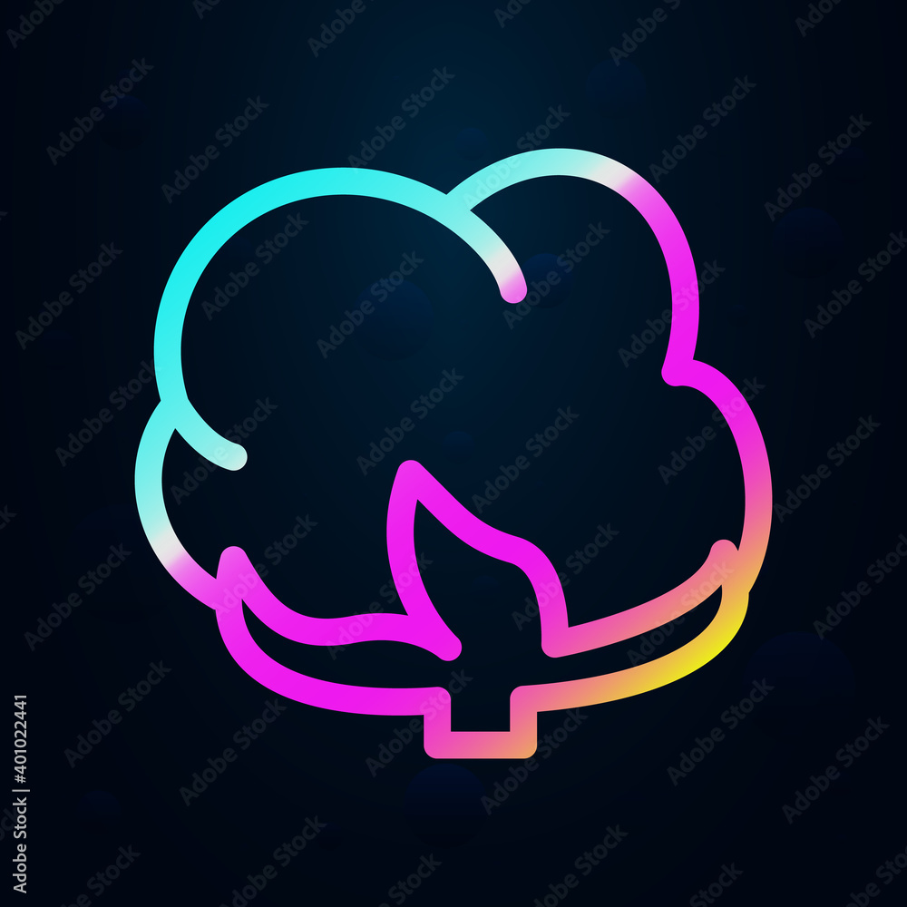 Poster cotton nolan icon. simple thin line, outline vector of raw matterial icons for ui and ux, website or