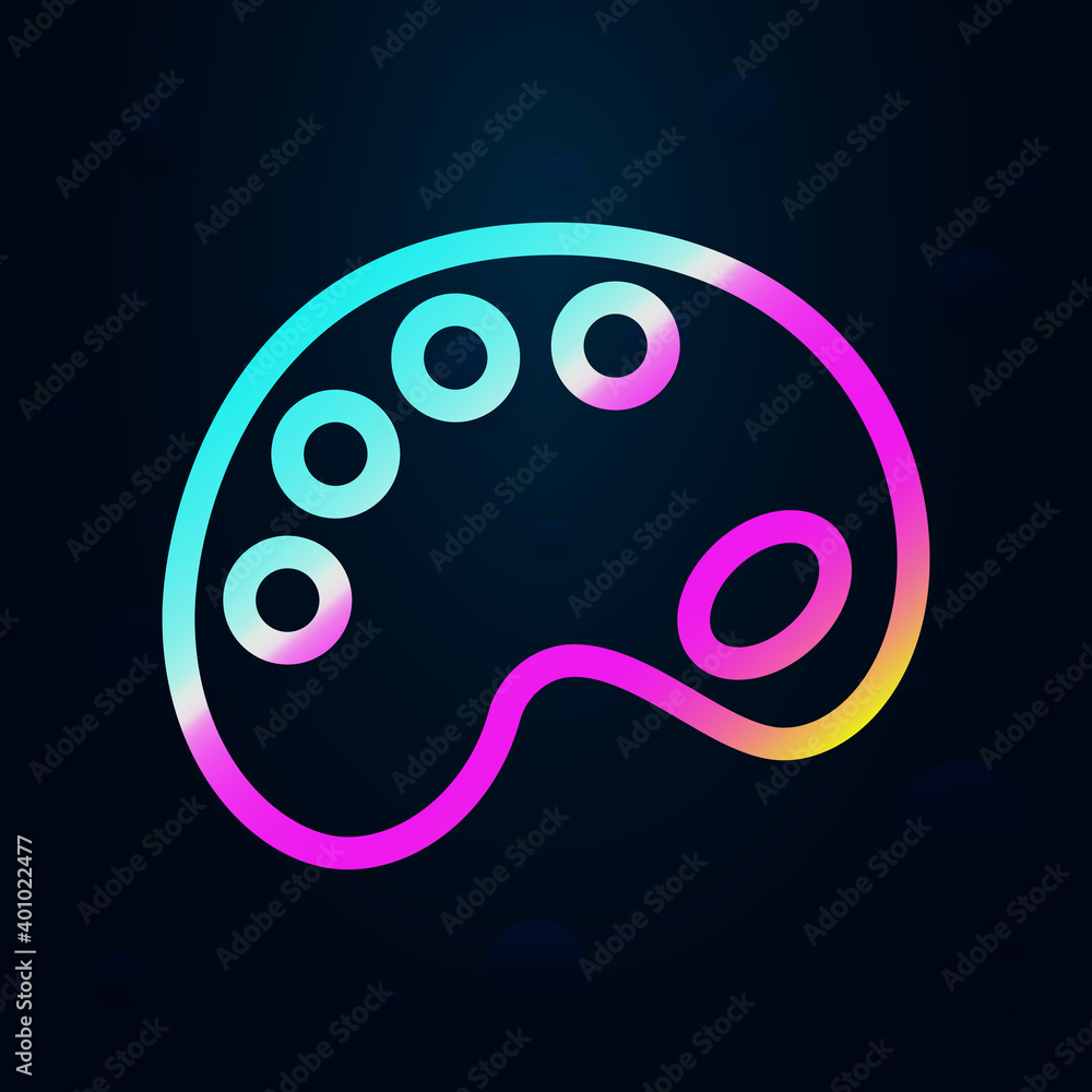 Aufkleber palette nolan icon. simple thin line, outline vector of raw matterial icons for ui and ux, website o