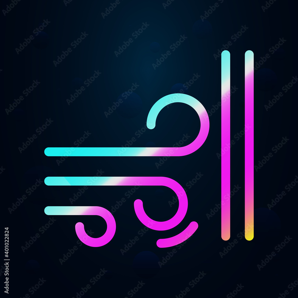 Poster windproof nolan icon. simple thin line, outline vector of raw matterial icons for ui and ux, website