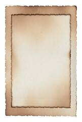 Fototapeta premium Old vintage frame rough texture retro paper with burned stains and scratches background