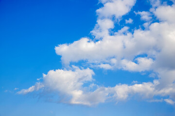 white cloud on blue sky background.
