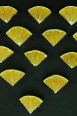 Green sweet tangerines growing with background