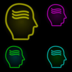 sickness, disease, medical neon color set icon. Simple thin line, outline vector of disease icons for ui and ux, website or mobile application