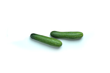 Cucumbers on isolated white background. with clipping path.
