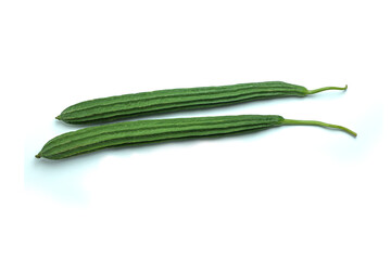 Thai zucchini on isolated white background. with clipping path.
