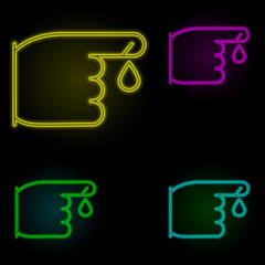 wound, disease, medical neon color set icon. Simple thin line, outline vector of disease icons for ui and ux, website or mobile application