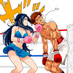Clip art_12/14/2020 : Mixed gender boxing 2
