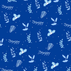 Christmas blue background