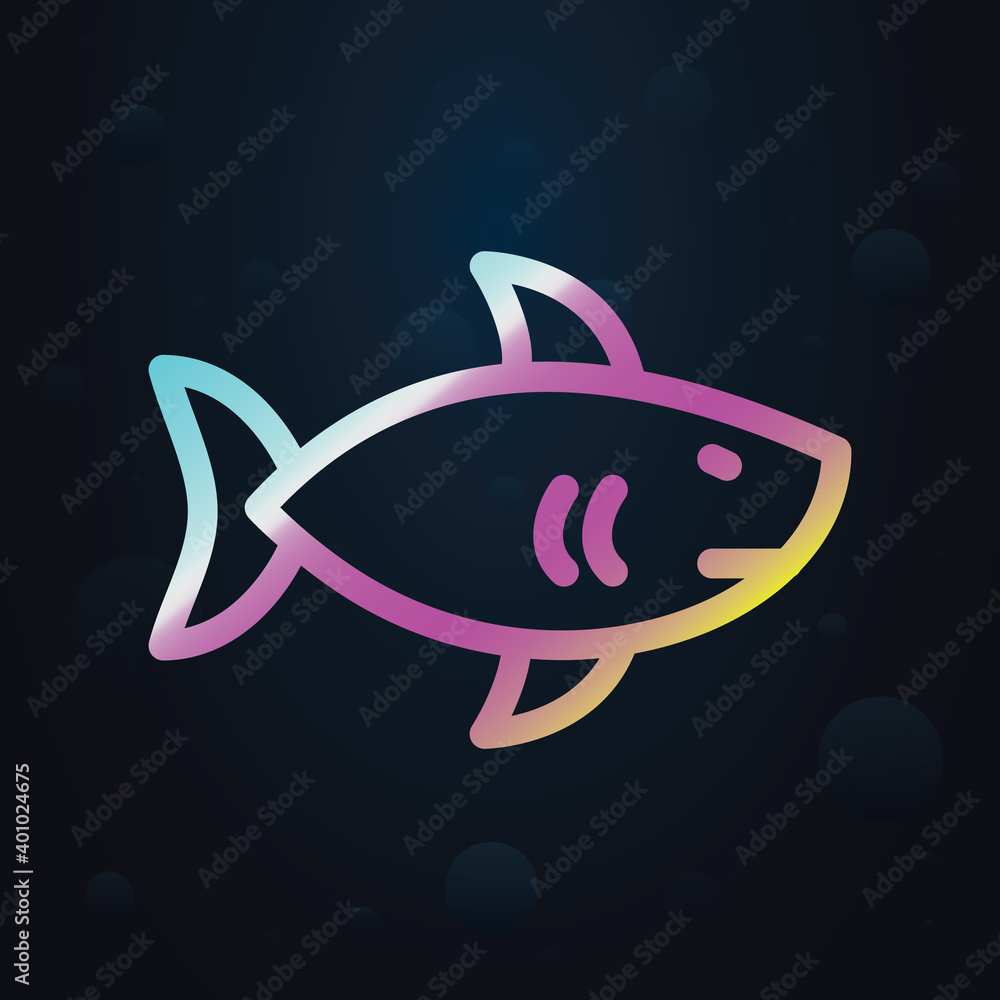 Poster shark nolan icon. simple thin line, outline vector of seaside icons for ui and ux, website or mobile