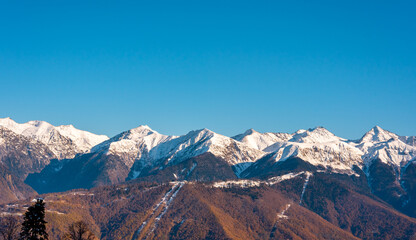 The mountains in Krasnaya Polyana. Sochi - capital of Winter Olympic Games 2014. Russia