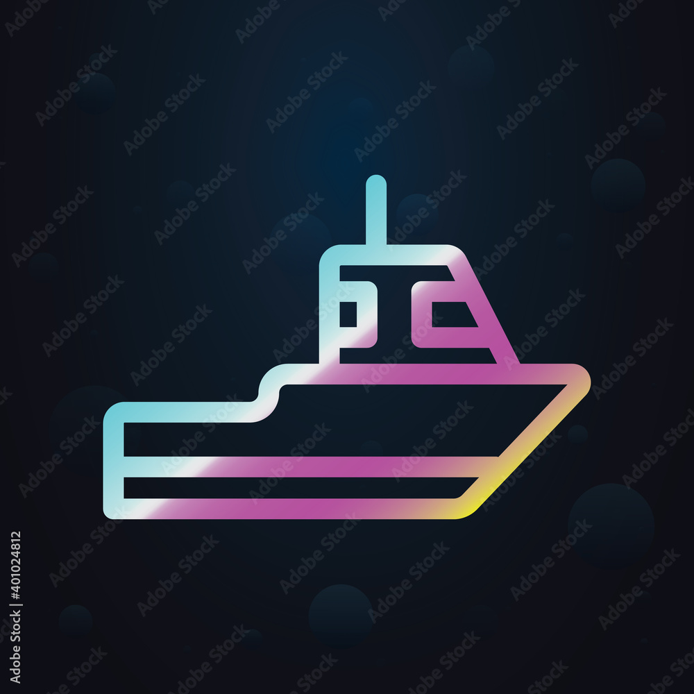 Poster sailboat nolan icon. simple thin line, outline vector of seaside icons for ui and ux, website or mob