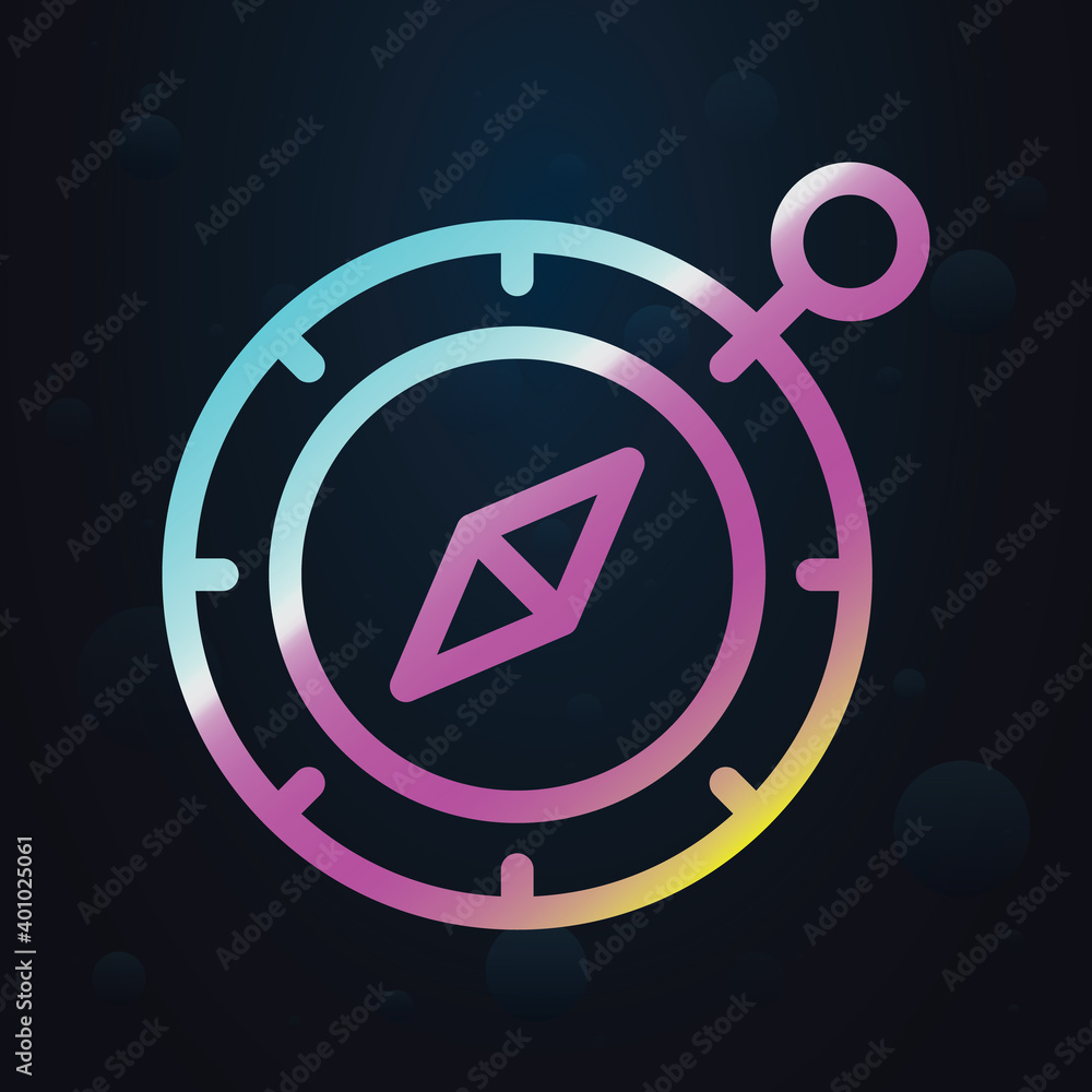 Poster compass nolan icon. simple thin line, outline vector of seaside icons for ui and ux, website or mobi