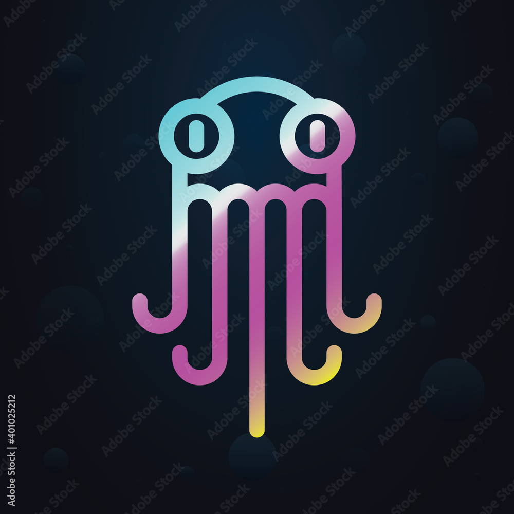 Aufkleber octopus nolan icon. simple thin line, outline vector of seaside icons for ui and ux, website or mobi