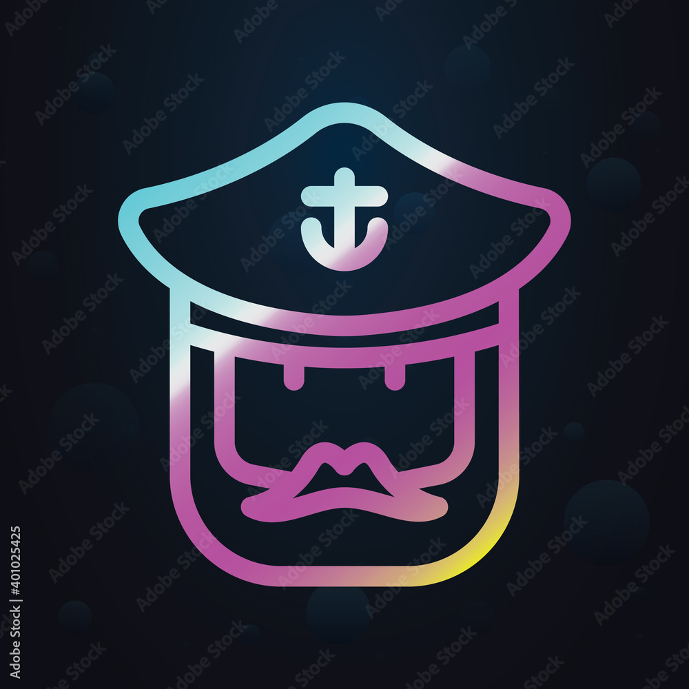 Poster captain nolan icon. simple thin line, outline vector of seaside icons for ui and ux, website or mobi