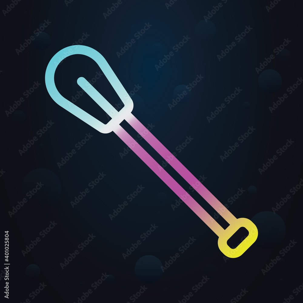 Poster paddle nolan icon. simple thin line, outline vector of seaside icons for ui and ux, website or mobil