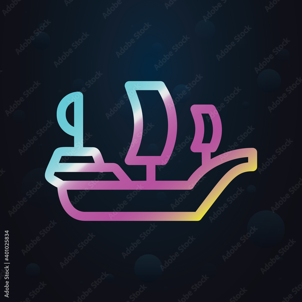 Poster vessel nolan icon. simple thin line, outline vector of seaside icons for ui and ux, website or mobil