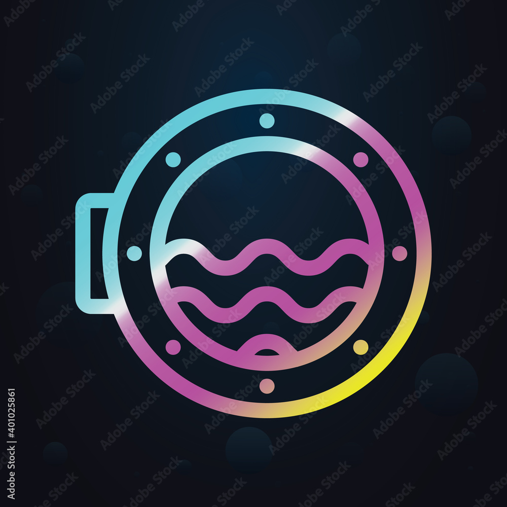 Poster porthole nolan icon. simple thin line, outline vector of seaside icons for ui and ux, website or mob