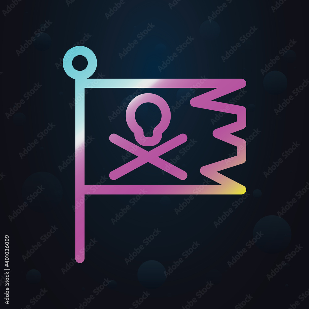 Poster jolly roger nolan icon. simple thin line, outline vector of seaside icons for ui and ux, website or 