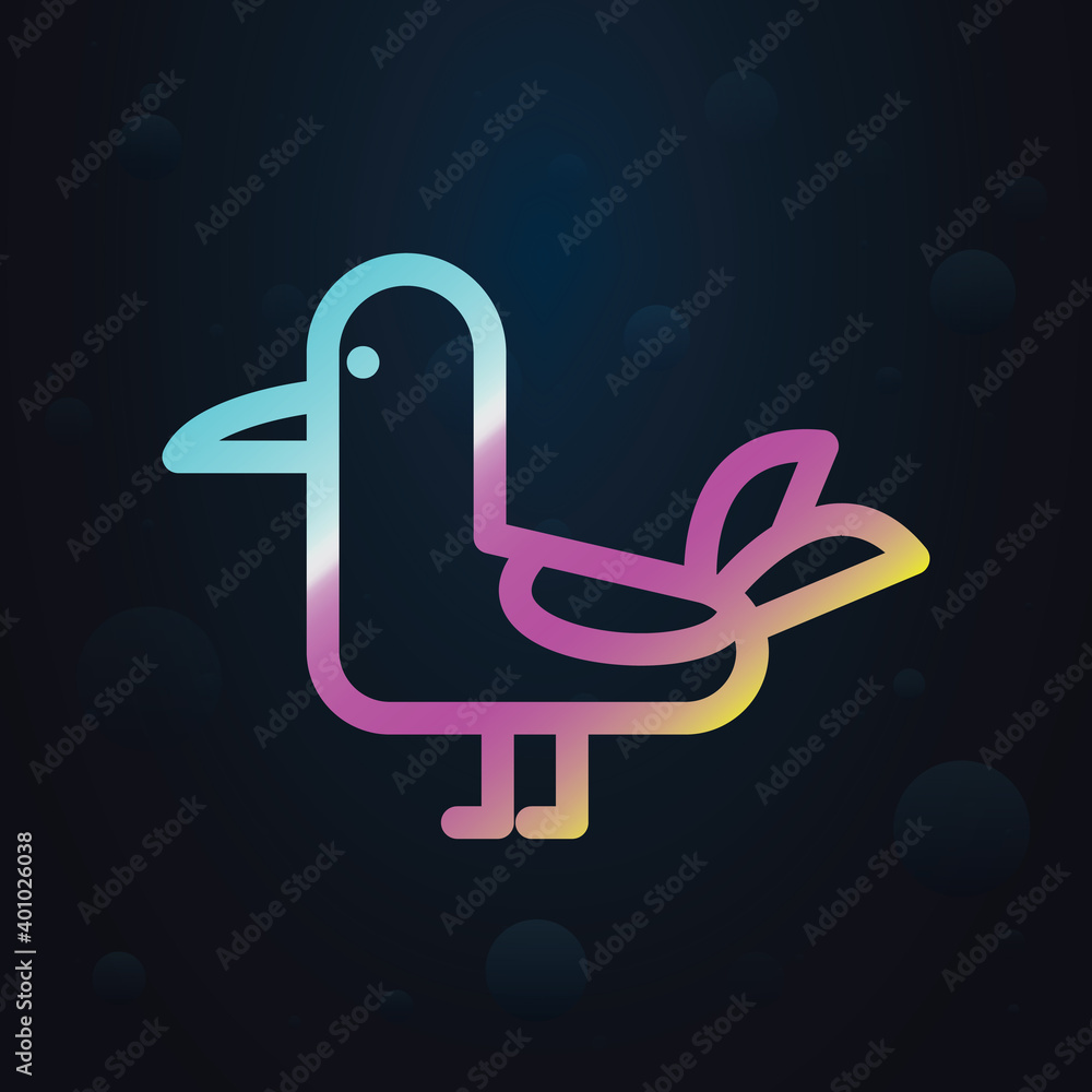 Aufkleber seagull nolan icon. simple thin line, outline vector of seaside icons for ui and ux, website or mobi
