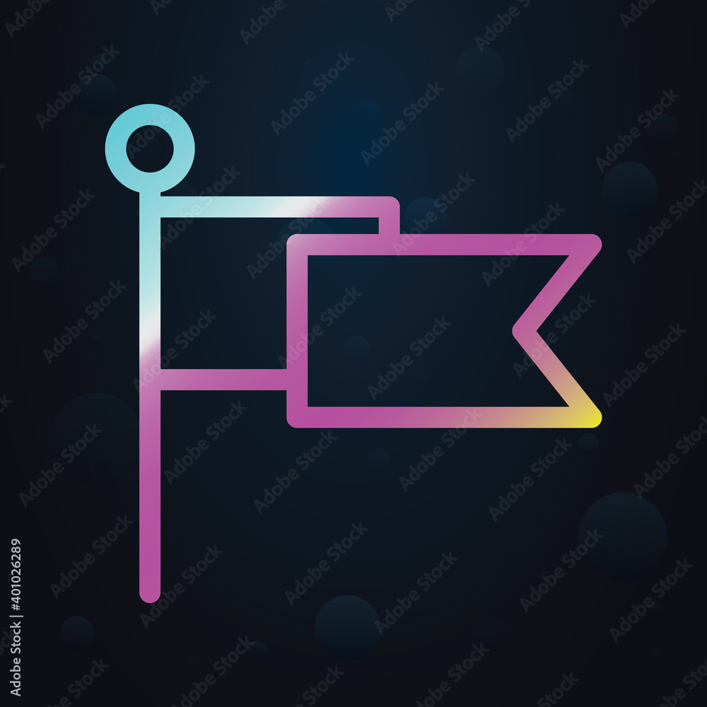 Poster flag nolan icon. simple thin line, outline vector of seaside icons for ui and ux, website or mobile 