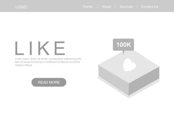 design about web display illustration like