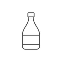 Glass bottle line outline icon